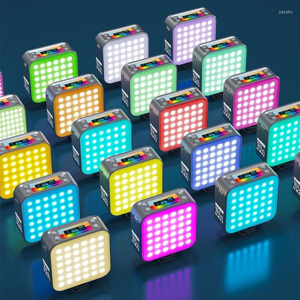 Blitzköpfe Mini tragbare LED-Handykamera Fülllicht doppelseitige kalte und warme Farbe RGB