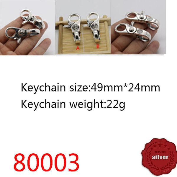 80003 S925 Sterling Silver Kichain Head Jewelry Pinging Creative High Range Colo