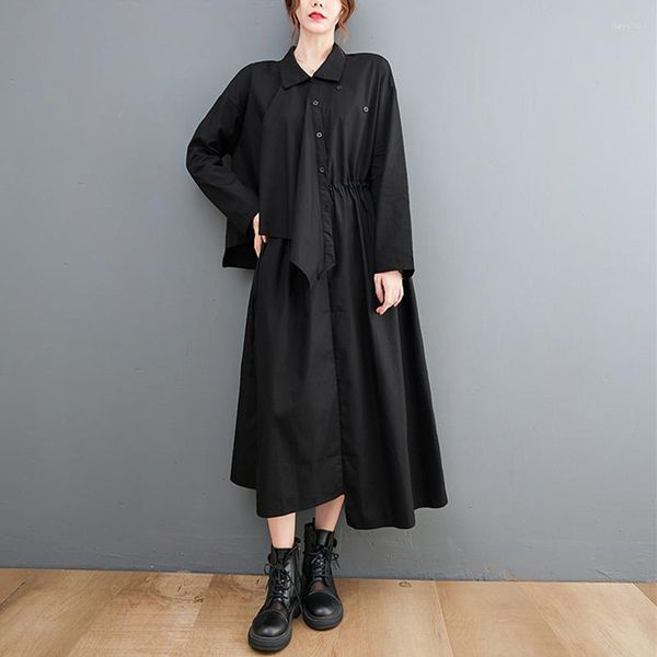 Lässige Kleider Uego Original Design Street Fashion Bluse Kleid 2023 Ankunft Japan Stil Süße Mädchen Schwarz Herbst Frauen