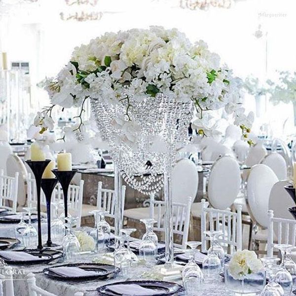 Decoração de festa 5pcs) Clear Crystal Chandelier Wedding Centerpiece Pillar acrílico estágio Yudao1396