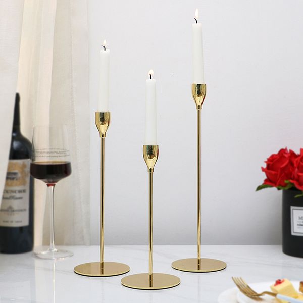 Держатели свечей INS Luxury Metal Stick Fashion Wedding Table Stand Exquisite Stick Christmas Home Decor 230512