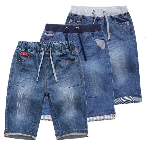 Pantaloncini Teen Boys Pantaloncini di jeans Fashion Classic Lattice Design Bambini Jeans casual Pantaloni corti per bambini 2-14 anni Wear GC003 230512