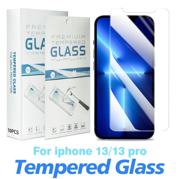 Displayschutzfolie aus gehärtetem Glas für iPhone 14 13 12 11 Pro Max XS XR 7 8 7plus 8 Plus 6 6plus Frontglasfolie 0,33 mm mit Papierbox, kratzfest