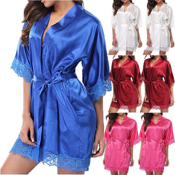 Kadın uyku salonu seksi dantel iç çamaşırı kadın pijama dantel robe nightwear g-string elbise babydolls erotik şeffaf yaka kemerleri p230511