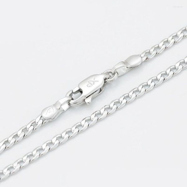 Catene XP Jewelry - (55 Cm X 2,5 Mm) 22 Pollici Figaro 1:1 Collane A Catena Piccola Per Donna Uomo Colore Oro Bianco Moda