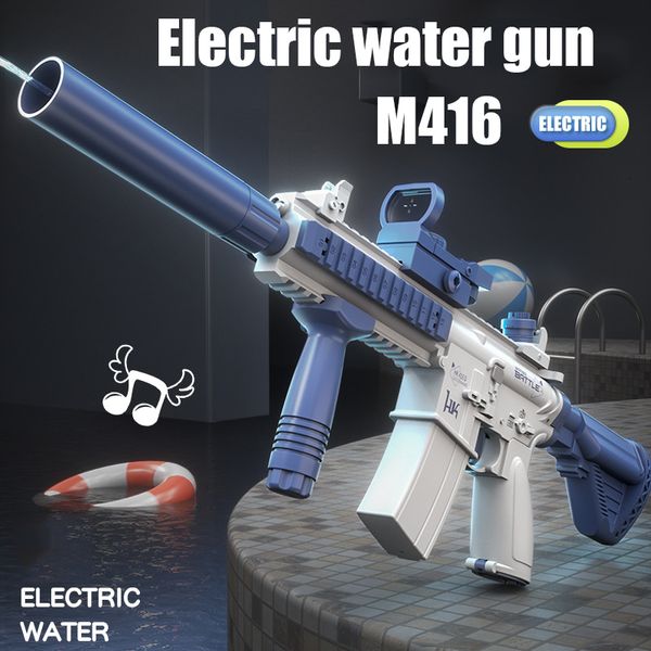 Areia tocar água divertida verão totalmente automático armas elétricas recarregáveis ​​a longo alcance de disparo contínuo jogo de partido espacial salping Kids Toy Boy Gift 230511