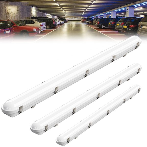 Tubi LED 20W 40W 50W 80W luce integrata tri proof 130lm/W IP66 linea antipolvere impermeabile luce mineraria Strip Light Matte White