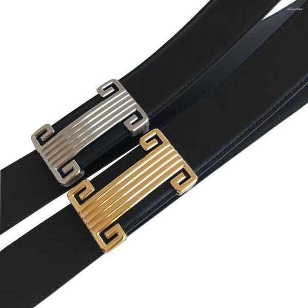 Cinture Classic DIY Trend Gushuai Fashion Belt Ladies Men Couple Double Sided Use 3.8cm Thin Wholesale