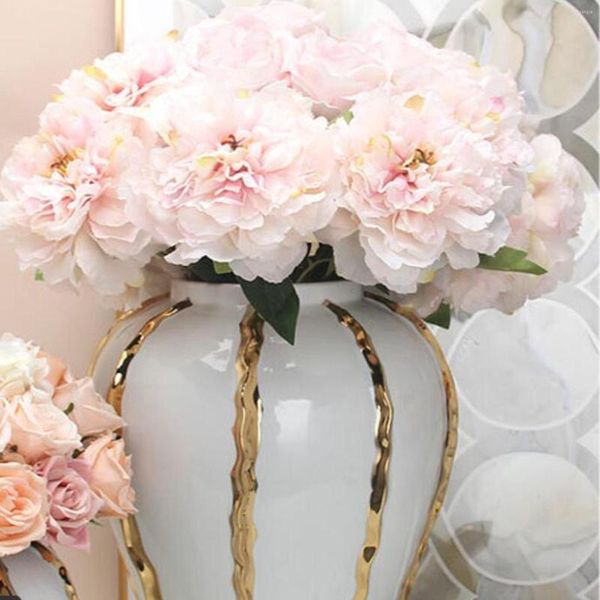Garrafas de armazenamento porcelana Jar jarra de acessórios decorativos vaso de flor com vidros cerâmicos para casamentos em casa casamentos de mesa floral mesa de arranjo floral