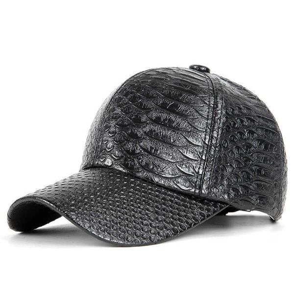 Snapbacks 2022 New Spring Summer PU Berretto da baseball in pelle Coccodrillo Modello Maschio Femmina Cappello P230515