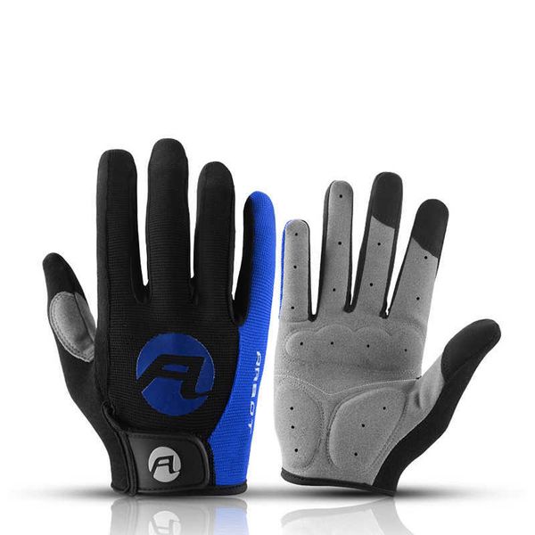 Luvas esportivas Luvas de ciclismo Luvas de bicicleta de dedo completo Anti Slip Gel Motorcycle Pad Mtb Road Mitten Glove para venda P230512