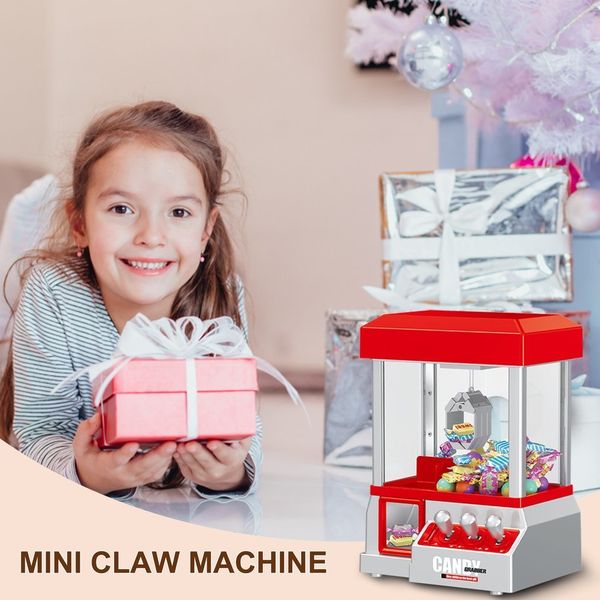 Новинка игры DIY Mini Claw Machine Toy Doll Kids Coin Play Game Mini Claw Catch Toy Crane Coin Machines Музыкальные куклы подарки 230512