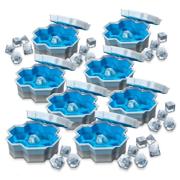 Eiscreme -Werkzeuge 1 PCS 7 Form DIY DICE ICE TABE MOFTS GAME DICE MINI ICE ICE CUBE TAGE MIT LIDS MORM WHHEKY Wiederverwendbare Formhandwerkswerkzeuge 230512