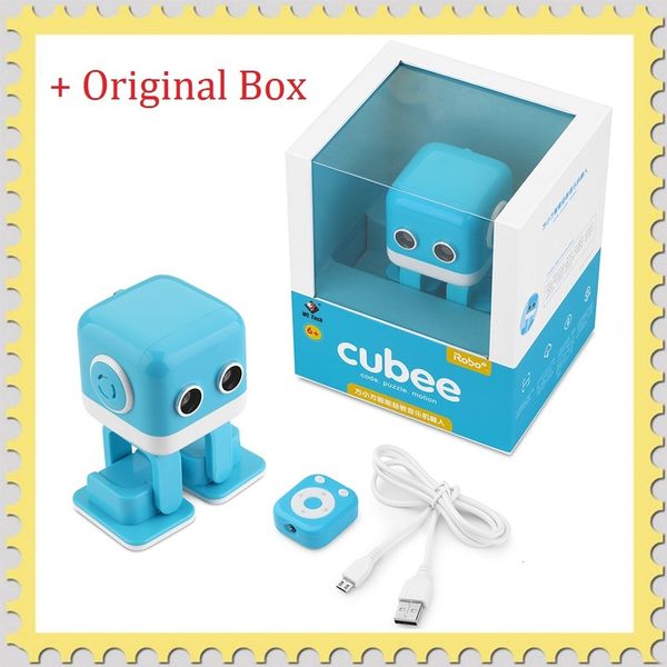 Animali elettrici/RC WL Toys Cubee Mini RC Intelligent Robot Boy Smart Altoparlante Bluetooth Musical Dancing Programming Machine Controllo gestuale LED Face 230512