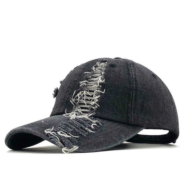 Snapbacks Berretto da baseball da donna lavato retro denim cappelli snapback Jeans uomo berretto da donna cappello da sole estivo da cowboy P230512