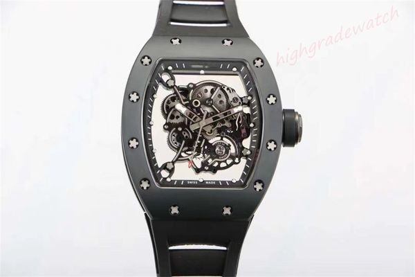 2023NEW MEN's Watch 055 Ul2 Alumina ATZ Cerâmica de 49,90 mm de comprimento, 42,70 mm de largura, 13,05 mm de borracha de fluores de espessura