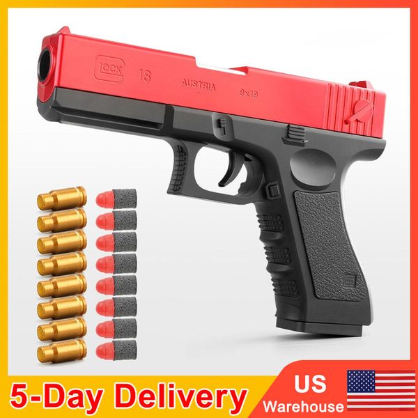 Gun Toys M1911 Airsoft Pistol Shell ejetando armas de bala macia crianças Armas Blaster Shoot Outdoor CS Game Boys S 230511