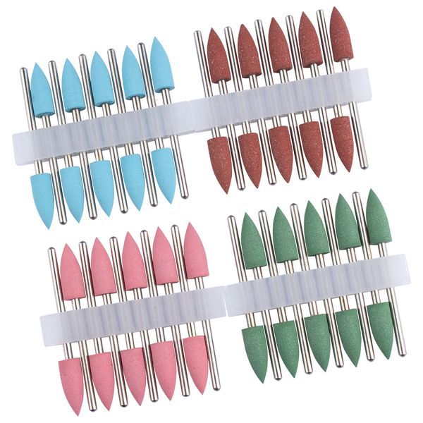 Equipamento de unhas Art 10pcs Cutter de moagem de silicone para manicure Drill Bit Machine Acessórios Buffer Polhoner Grinder Tool 230512