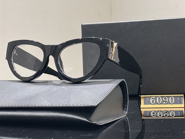 Солнцезащитные очки классический дизайнер овальный логотип Y Eyeglass Мужские и женские бокалы антирадиации кошачьи глаза солнечные очки