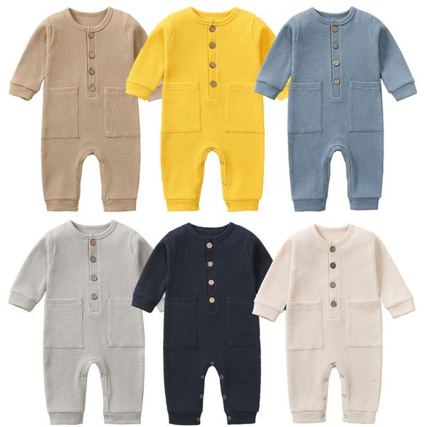 Pigiama 100% cotone Sleepwear Pagliaccetto Sleeper Born Sleepsuit Boy Footies Girl One-pieces 0-12 mesi Pigiama Primavera Estate Autunno 230511