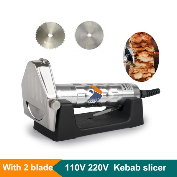 Elektrische Kebab Slicer Handheld Döner Messer Shawarma Cutter Gyro Messer 220V 110V Braten Fleisch Schneiden Klinge Schneiden maschine