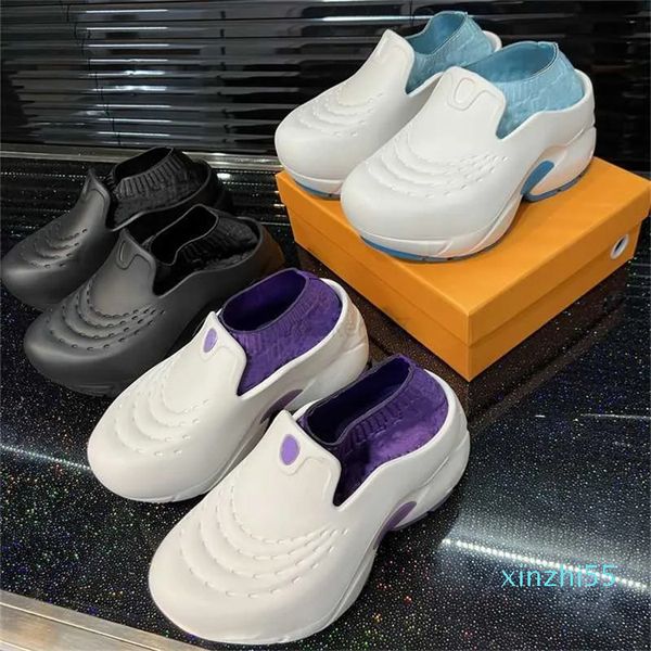 Uomo Donna Shark Clog Slide Sandali Pantofole Designer Luxury Fashion Suola spessa Eva Rubber Foam Beach Muller Shoes 35-45