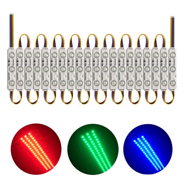 Schaufenster-LED-Leuchten, Business-LED-Modul für Schilder, Fensterbeleuchtung, RGB, 3 LEDs, 5050, mehrfarbig, LED-Streifen, Laden, Werbeschilder, Innen- und Außendekoration, oemled