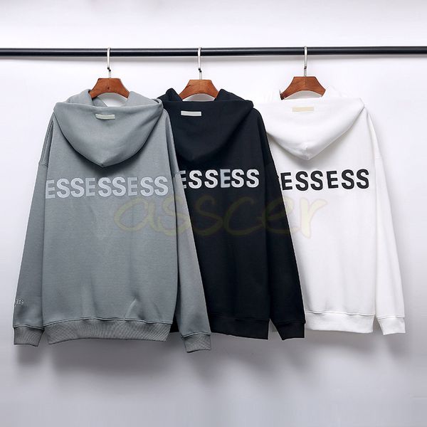 Designer Herren Casual Loose Hoodies Damen 3M Reflektierender Buchstabe Sweatershirt Paare Langarm Streetwear Kleidung Größe S-XL