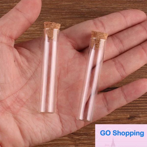 100pcs 12*60 мм 4ml Mini Glass Test Tube с пробкой стопорными бутылками банки валиновые контейнер Diy Craft Classic