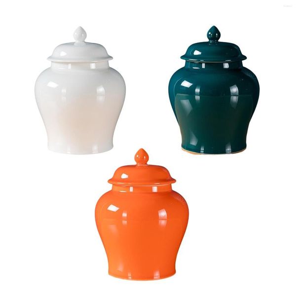 Garrafas de armazenamento porcelana Ginger Jar templo jar flor Flowerpot Organizer Tea Vaso Cerâmica Flor