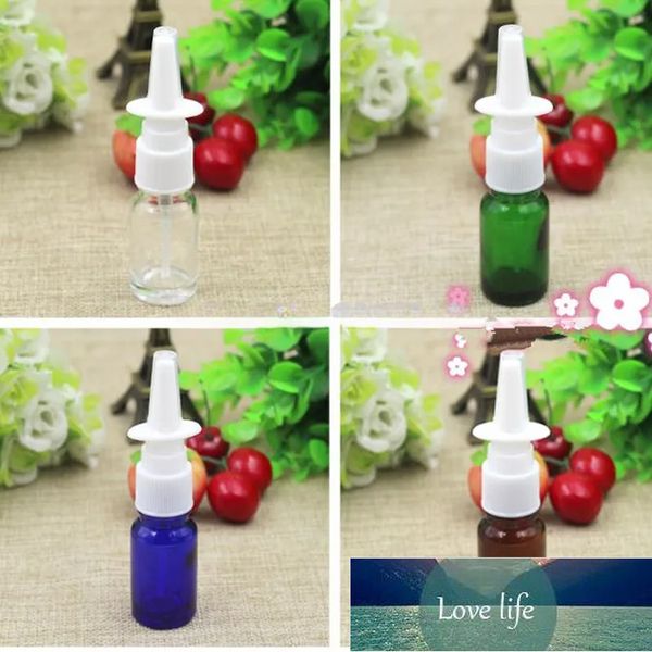 Top 10 ml di vetro colorato spray nasale flacone spray in PET flacone di plastica strumento di erogazione del liquido per il trucco con lo strumento spruzzatore