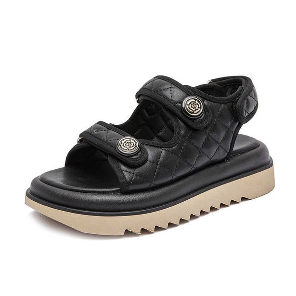Sandals Designer Platform Shoes para mulheres 2023 Luxo de verão chique elegante salto alto sandálias romanas para meninas praia frete grátis G230512