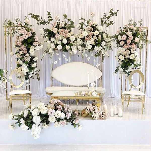 Decorazione per feste Arco Sfondo Fiore Cornice per parete Supporto per matrimonio Oro per Yudap975