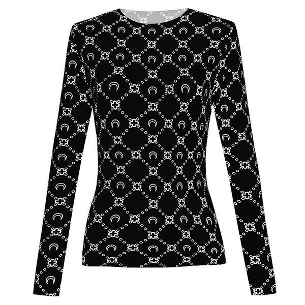 Klassiker Designer Damen T-Shirts Kleidung Sexy Moon Print Top Bedruckter Stylist Sommer Damen Langarm Grafik T-Shirt Tuniken Koszulka Damska Crescent S-XXL