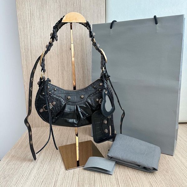 7a Qualität Luxus Designer Umhängetasche Mode LE CAGOLE Motorradtaschen Damen Geldbörse Tote Makeup Unterarmhandtasche Pochette Schulter Halbmond Clutch Taschen