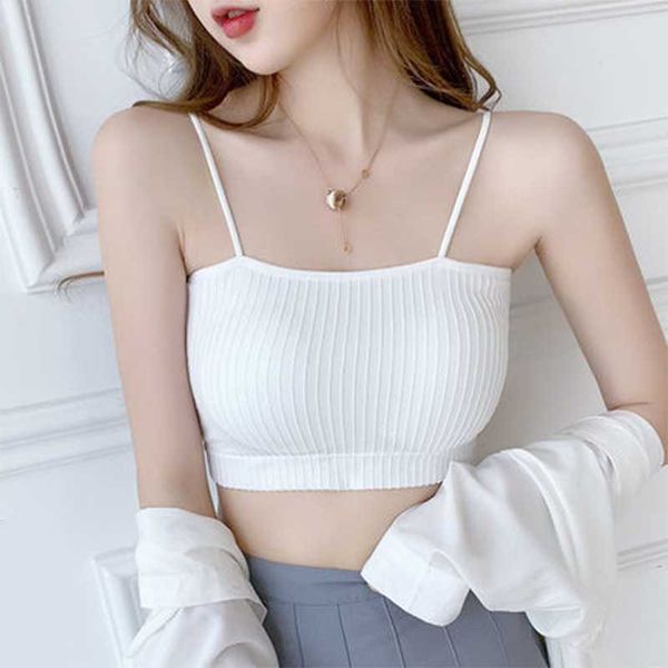 Bras Women Sling Tube Top Sexy Sports Bra Top Top Bretable Dest Dest Pad.