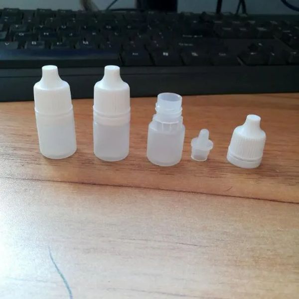 Flacone contagocce comprimibile in plastica da 2 ml con tappo, contenitore liquido per occhi portatile ricaricabile vuoto con tappo a vite Alta qualità