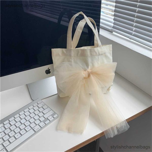 Borse per la spesa Borsa per il pranzo con fiocco in rete dolce Borsa da donna portatile in pizzo casual da donna Borsa da polso con borsa quadrata per studentesse