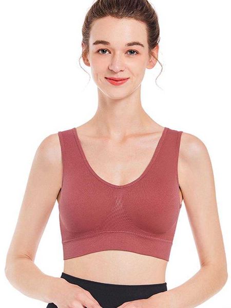 Bras feminino sem costura sutiã sem almofada Brassiere Roupa de peito Sleep Yoga Sports Bra Bra Size Big Top Cotton Bralette P230512