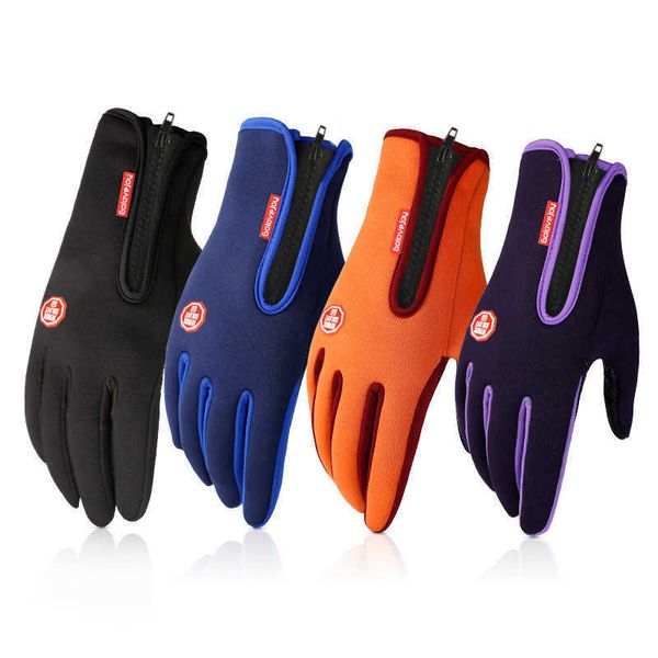 Guanti sportivi Guanti invernali da donna per uomo Ciclismo Finger Full Touch Screen Guanti termici antivento Inverno caldo per escursionismo Corsa Guida P230512