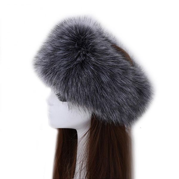Bandos de borracha de cabelo inverno círculo grosso de chapéu russo de bandeira fofa feminina penteada larga cocar acessórios de esqui 230512