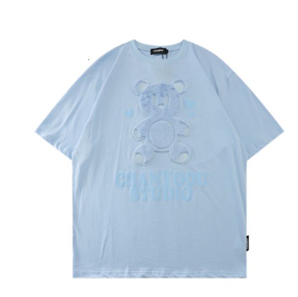 T-shirt giapponese per coppie di orsi d'amore T-shirt da donna carine a maniche corte estate T-shirt casual allentate oversize estive abiti da donna asa