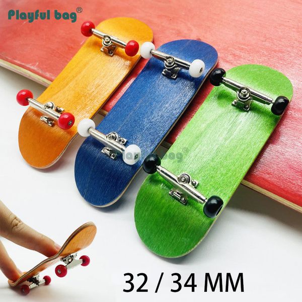 Neuheit Spiele 32 34MM Griffbrett Ahorn Deck Doppel Rocker Mini Finger Skateboard Freizeit Griffbrett Zubehör Dekompressionsspielzeug AMB238 230512