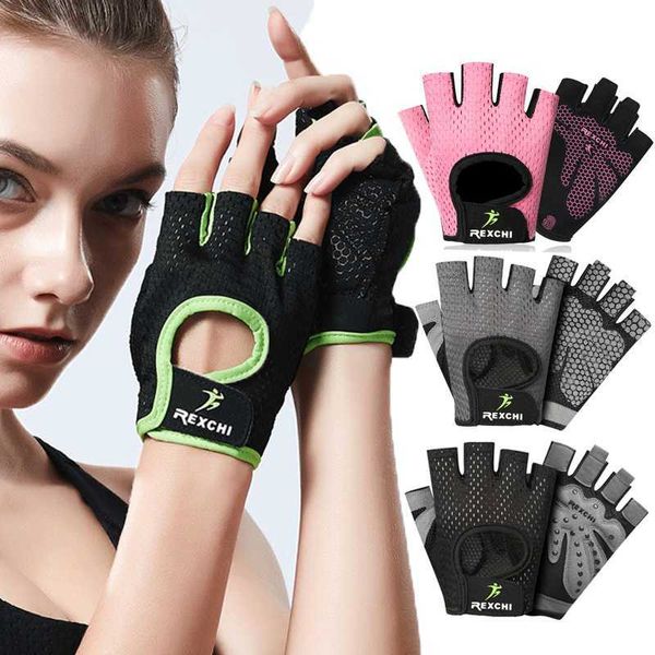 Guanti sportivi guanti fitness traspiranti palestra sollevamento pesi yoga bodybuilding allenamento sport sottili guanti da ciclismo mezze dita antiscivolo attrezzature P230512