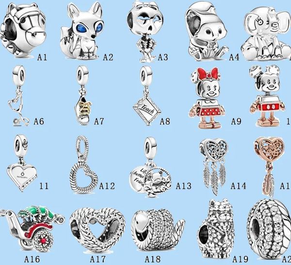 925 Charms de miçangas de prata FIT PANDORA CHARM NOVO DREAM ROBOT ROBOTS DIY