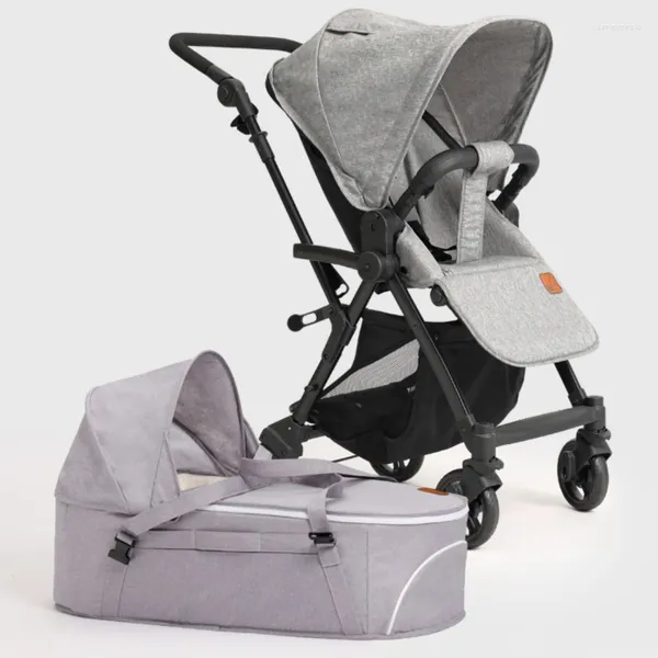 Passeggini 3 in 1 Baby Cars High View Passeggino leggero Può sedersi o sdraiarsi Carrozzina Portatile Pieghevole Bambino multiplo