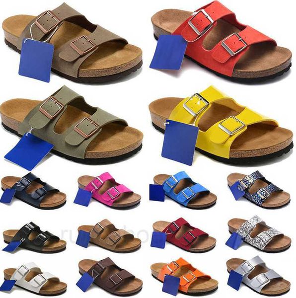 birks Sandali Arizona Slides Uomo Donna Pantofole Birko-Flor Pelle nabuk Zoccoli scamosciati Mocha Nero Bianco Grigio Marrone Navy Scarpe da spiaggia Protezione solare 23ess