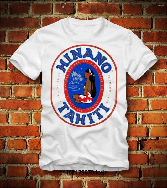 Camisetas masculinas camisa de homens hinano beer poweete tahiti polinésia s camiseta de camiseta de camiseta