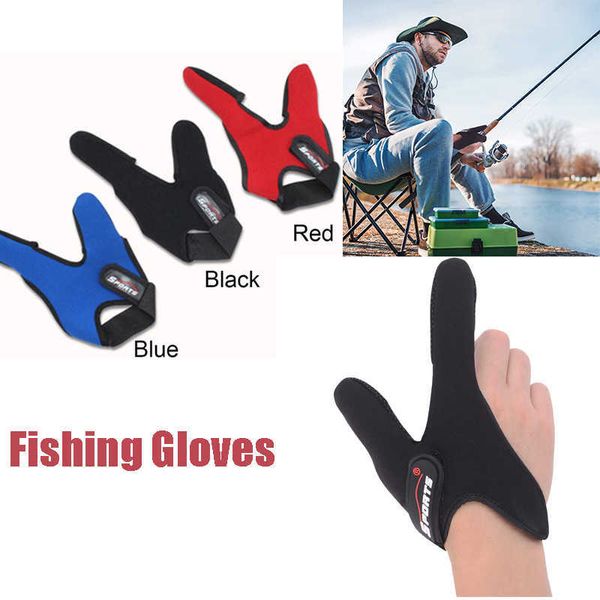 Spor Eldivenleri 1 PC Slip Anti-Slip Fishing Çift/Tek Parmak Eldivenleri Nefes Alabilir Slip Slip Neopren Bezi Spor Koruyucu Balıkçılık Ekipmanı Aksesuar P230512