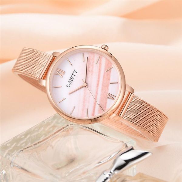 Avanadores de pulso Gaiety Women Women observa Mesh Belt Ladies Quartz Watch 2023 Casual Montre Femme Feminino Relógio A2